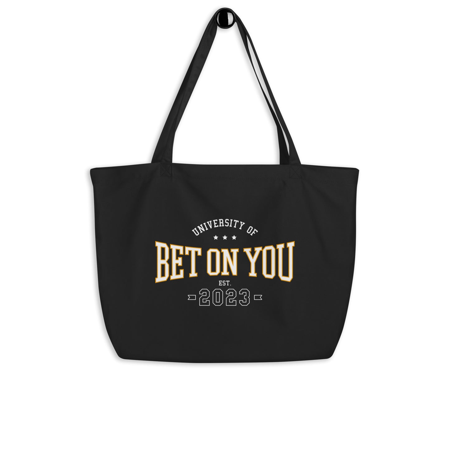 Large Organic  BET ON YOU UNIVERSITY Tote Bag