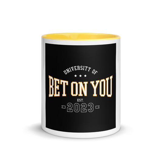 BET ON YOU UNIVERSITY Mug (black & white)