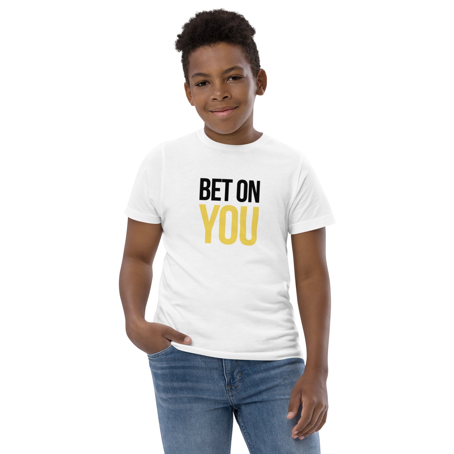 Youth Bet ON YOU Jersey Tee (White)